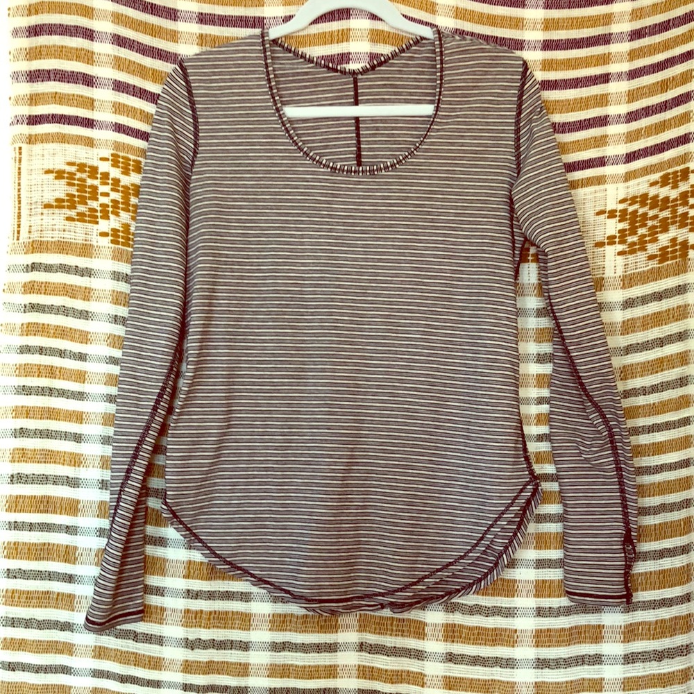 Lulu striped cotton long sleeve (w/ finger holes!)